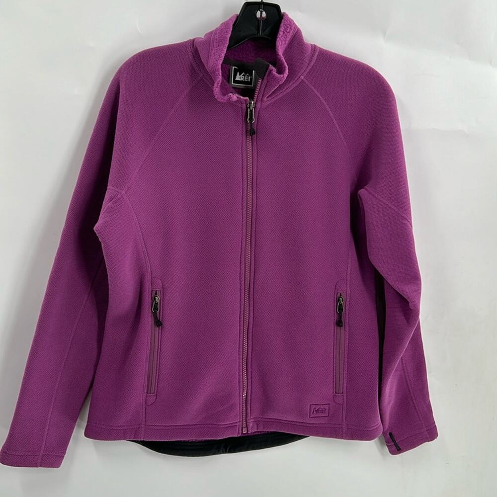REI Women's Purple Full Zip Fleece Winter Jacket Size Medium